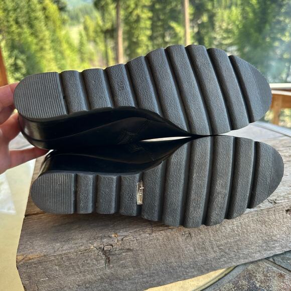 Spring Step RAVEL Black Leather Wedge Ankle Boots SZ 38 SOFT Lined Comfort Shoe - Picture 7 of 12